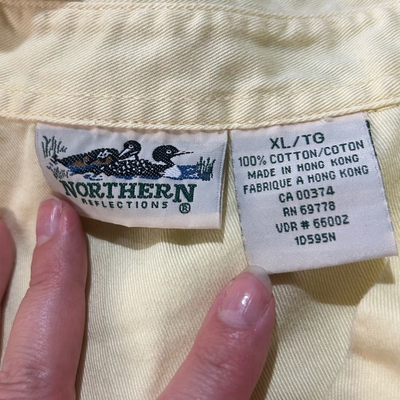 Vintage Northern Reflections Sleeveless Button-Down Shirt - Picture 2 of 5